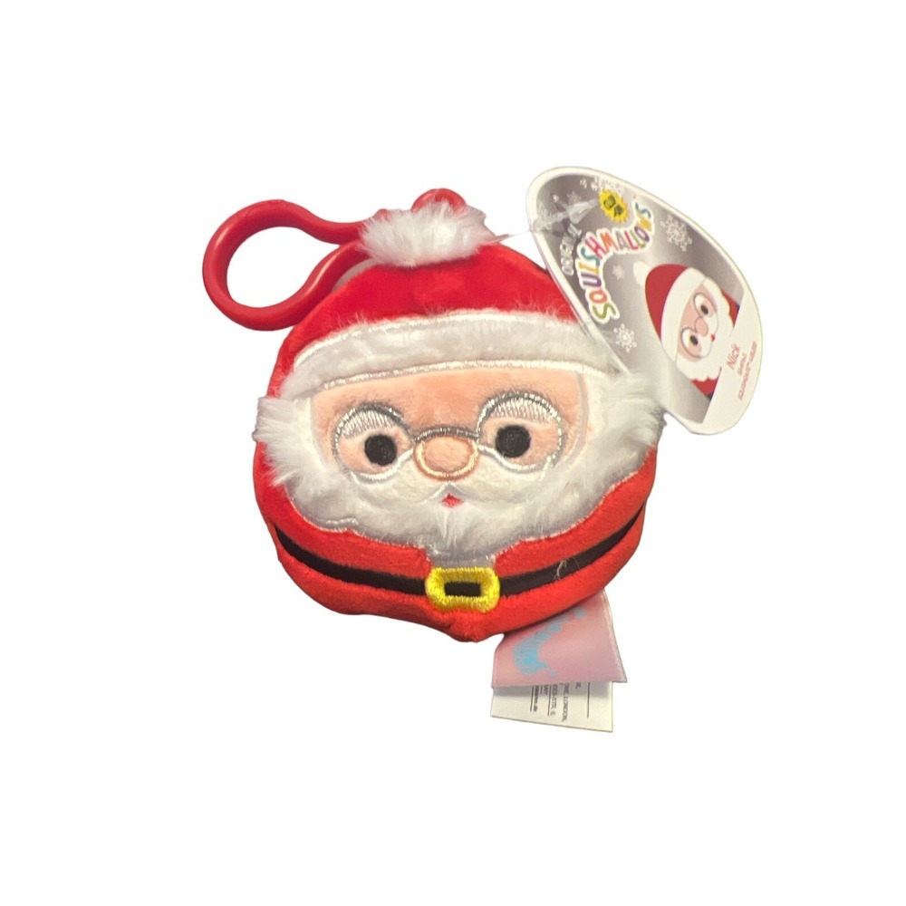 Squishmallows Nick Santa 3.5" Clip-On Keychain‎ Plush Toy